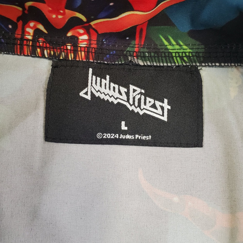Judas Priest Button-down Mens Large Defenders of the Faith Black Graphic Shirt - Picture 2 of 10